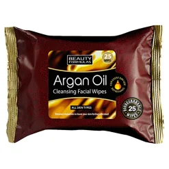 Beauty Formulas, chusteczki oczyszczające z olejem arganowym, 25 szt.