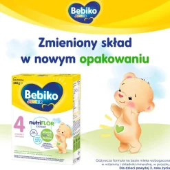Bebiko Junior 4 NUTRIflor Expert, odżywcza formuła na bazie mleka, powyżej 2. roku życia, proszek, 350 g