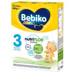 Bebiko Junior 3 NUTRIflor Expert, odżywcza formuła na bazie mleka, powyżej 1. roku życia, proszek, 350 g