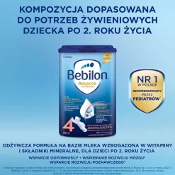 Bebilon Advance Pronutra 4 Junior, formuła na bazie mleka po 2. roku życia, 800 g