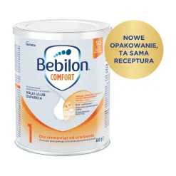 Bebilon Comfort 1, dla niemowląt w przypadku kolek i zaparć, od urodzenia, 400 g
