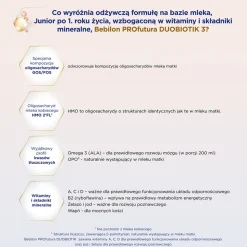 Bebilon PROfutura DUOBIOTIK 3, formuła na bazie mleka po 1. roku życia, 800 g