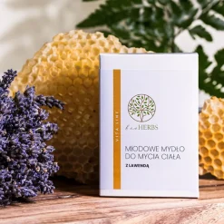 BeeHerbs, miodowe mydło do mycia ciała z lawendą, 100 g