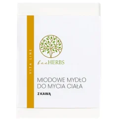 BeeHerbs, mydło, do mycia ciała, miodowe z kawą, 100 g