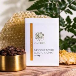 BeeHerbs, mydło, do mycia ciała, miodowe z kawą, 100 g