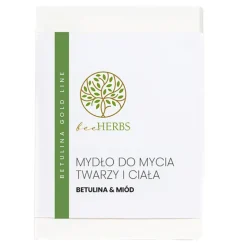 BeeHerbs, mydło do mycia twarzy i ciała, betulina & miód, 100 g