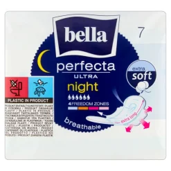 Bella Perfecta Ultra Night, ultracienkie podpaski na noc, bezzapachowe, 7 szt.