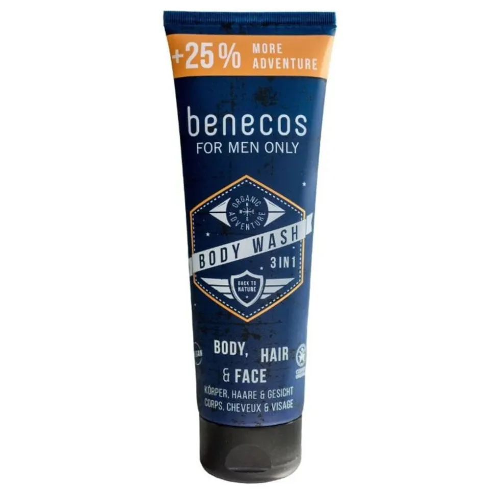 Benecos For Men Only, żel do mycia 3w1, 250 ml