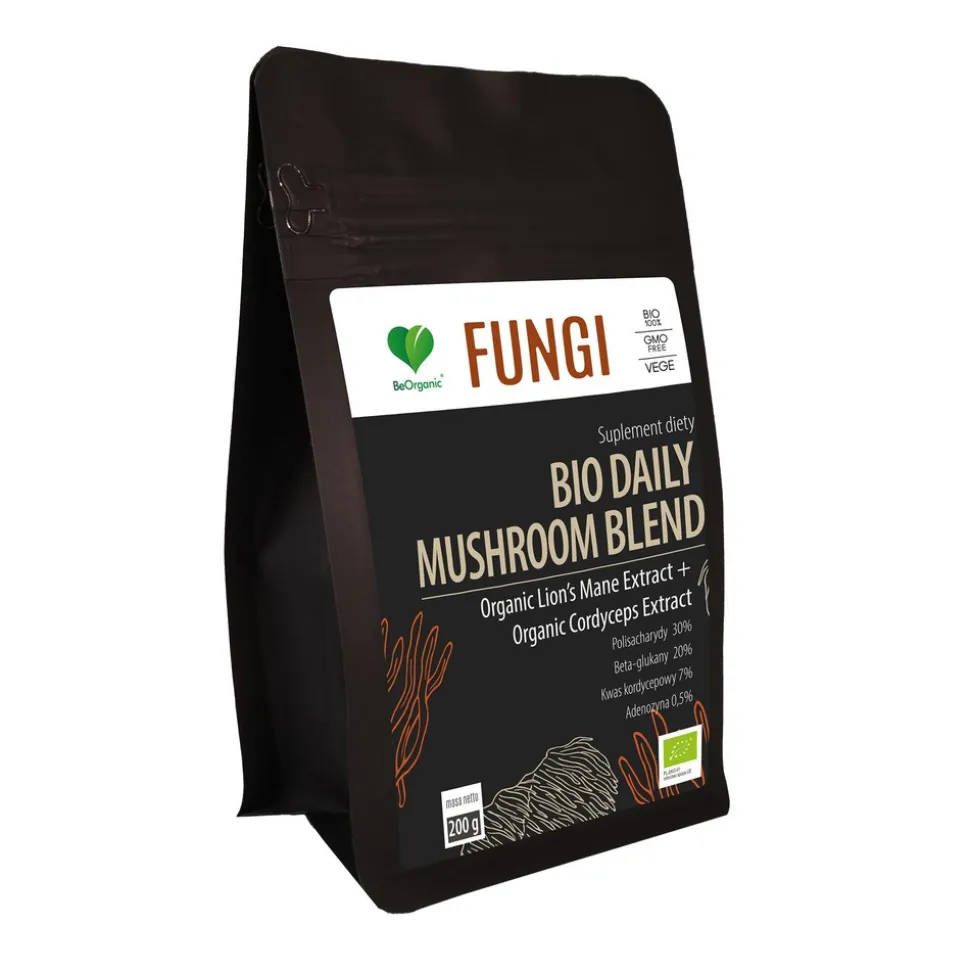 BeOrganic Bio Daily Mushroom Blend, proszek, 200 g