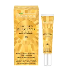 Bielenda Golden Placenta Collagen Reconstructor, nawilżająco-liftingujący krem przeciwzmarszczkowy pod oczy, 15 ml