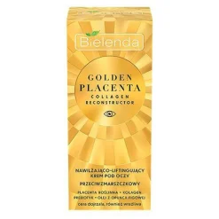 Bielenda Golden Placenta Collagen Reconstructor, nawilżająco-liftingujący krem przeciwzmarszczkowy pod oczy, 15 ml