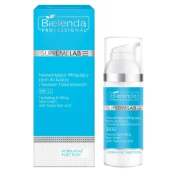 Bielenda Professional SupremeLAB Hydra-Hyal2 Injection, nawadniająco-liftingujący krem do twarzy z kwasem hialuronowym SPF 15, 50 ml