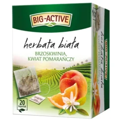 Big-Active, herbata biała, Brzoskwinia i kwiat pomarańczy, torebki, 20 szt.