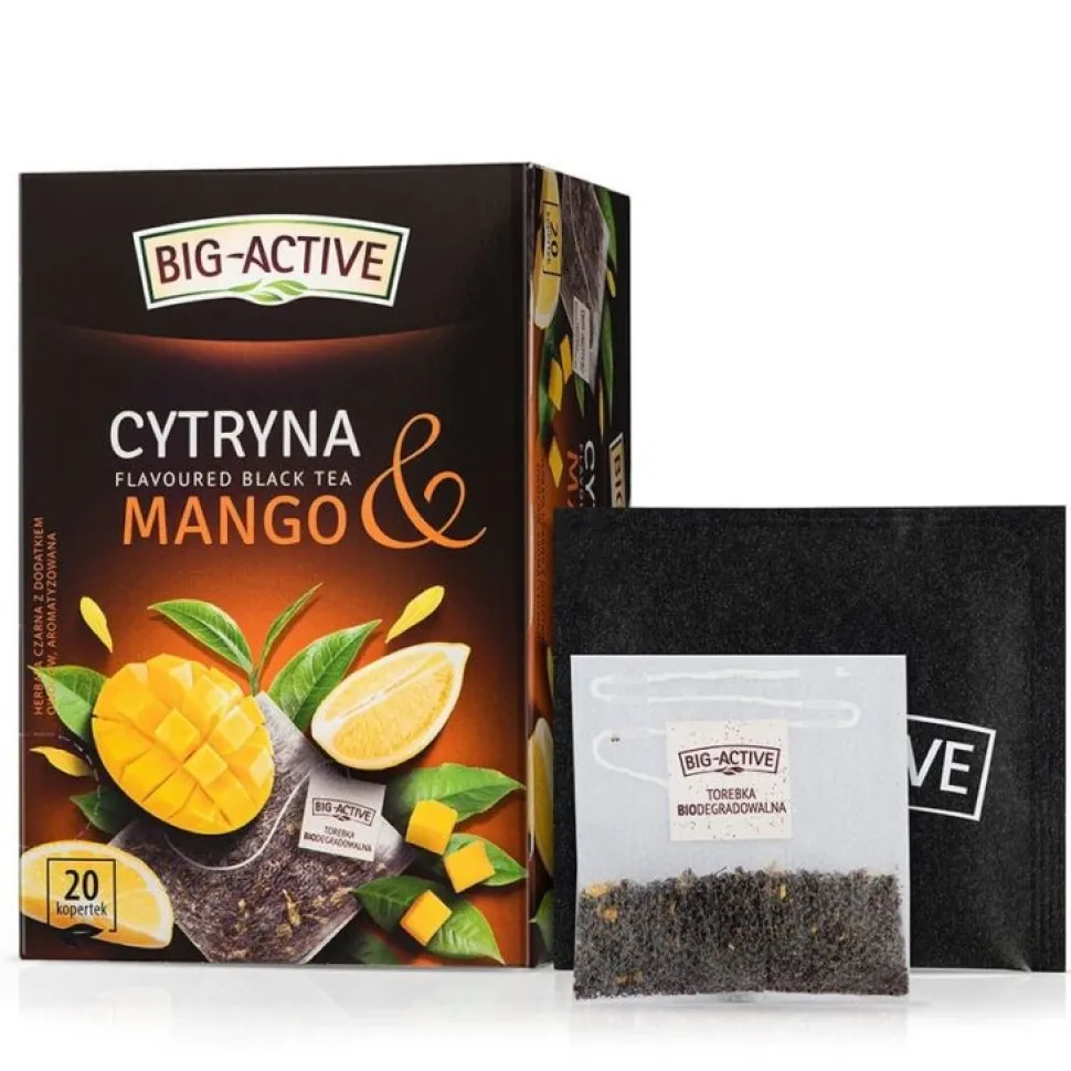Big-Active, herbata czarna Cytryna & Mango, torebki, 20 szt.