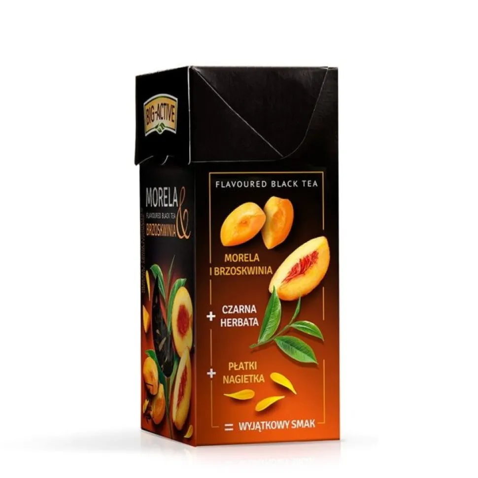 Big-Active, herbata czarna Morela & Brzoskwinia, 80 g