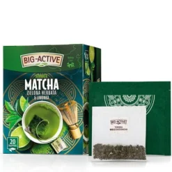 Big-Active, Herbata Matcha Zielona Herbata & Limonka, torebki, 20 szt.