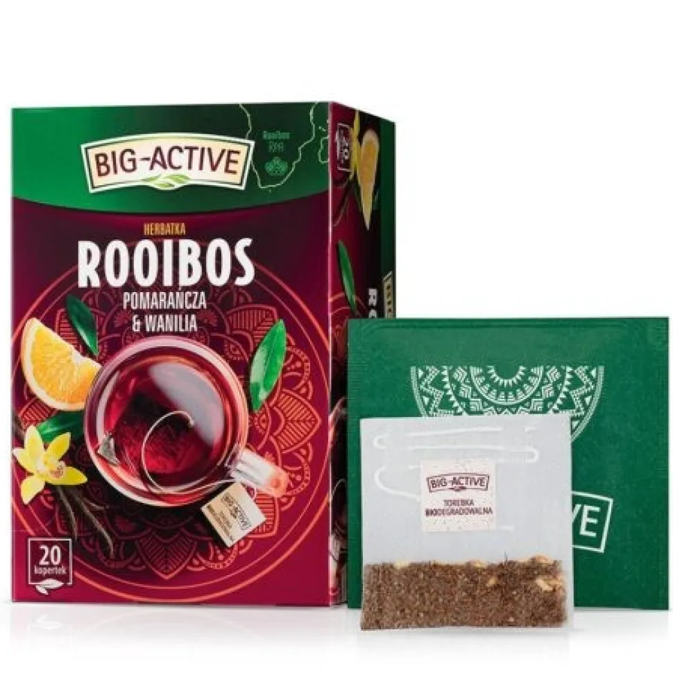 Big-Active Herbatka Rooibos Pomarańcza & Wanilia, torebki, 20 szt.