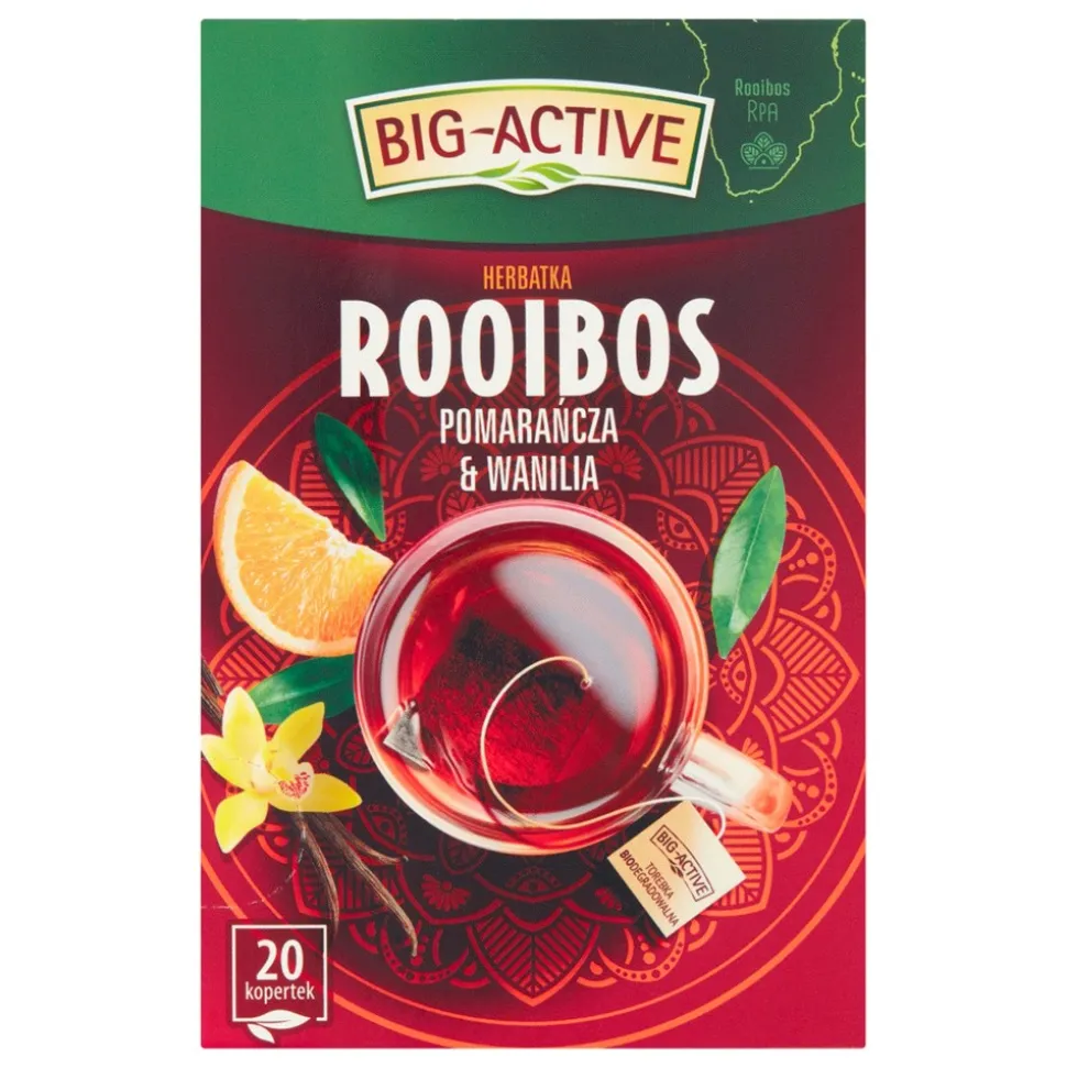 Big-Active Herbatka Rooibos Pomarańcza & Wanilia, torebki, 20 szt.