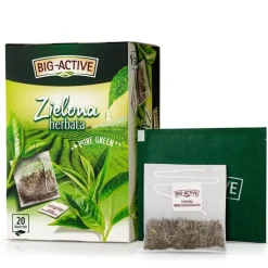 Big-Active, Zielona herbata w torebkach, Pure Green, 30 g (1,5 g x 20 szt.)