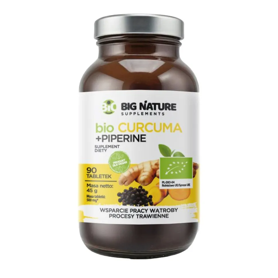 Big Nature Bio Curcuma + Piperine, tabletki, 90 szt.