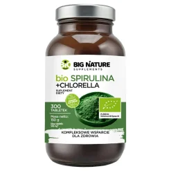Big Nature Bio Spirulina + Chlorella, tabletki, 300 szt.