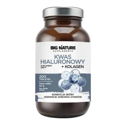 Big Nature Kwas hialuronowy + kolagen, tabletki, 200 szt.
