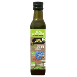 Big Nature Olej lniany tłoczony na zimno BIO, 250 ml