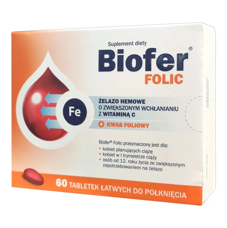 Biofer Folic, tabletki, 60 szt.