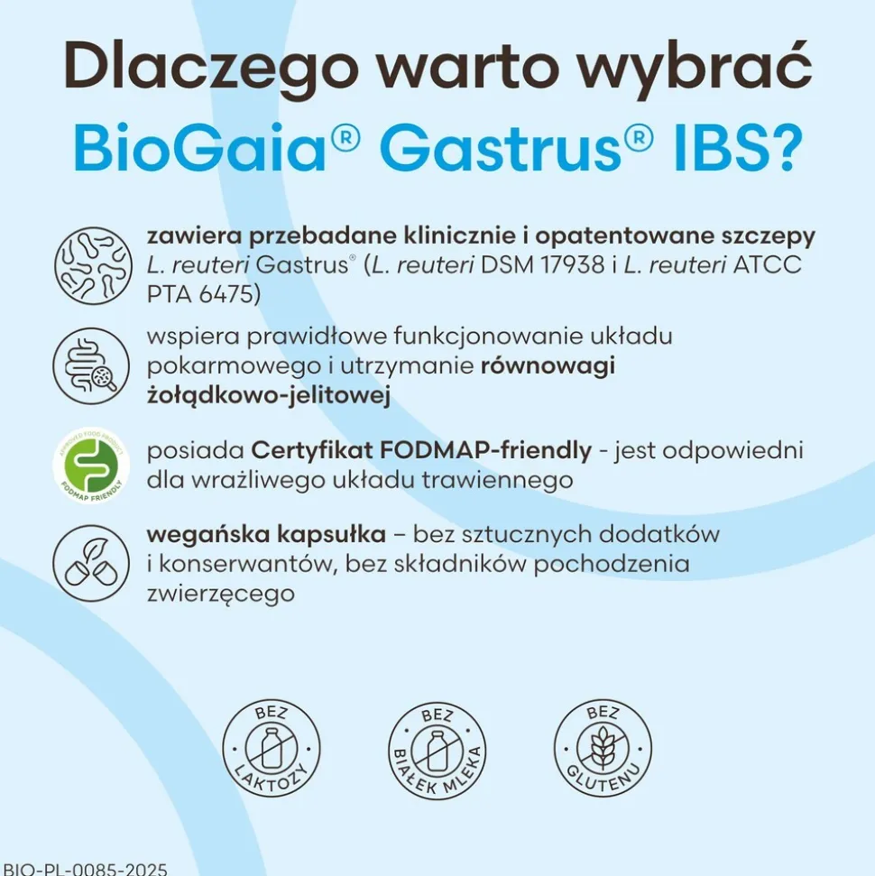 Biogaia Gastrus IBS, kapsułki, 60 szt.