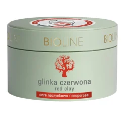 Bioline, glinka czerwona, cera naczynkowa, 150 g