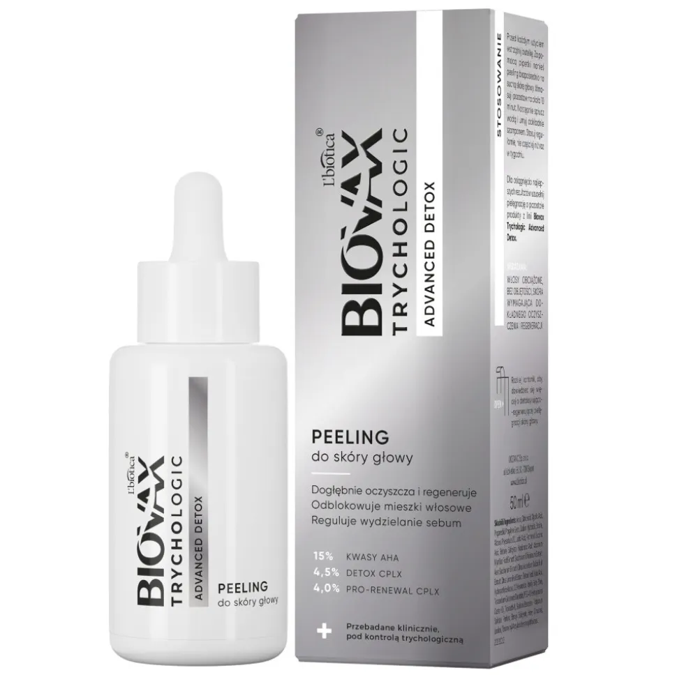 Biovax Trychologic Advanced Detox, peeling do skóry głowy, 50 ml