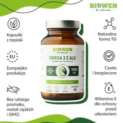 Biowen Omega 3 z Alg, kapsułki miękkie, 60 szt.