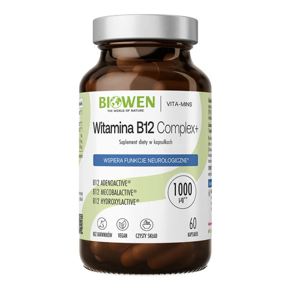 Biowen Witamina B12 Complex+, kapsułki twarde, 60 szt.
