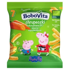 BoboVita Bio, chrupeczki kukurydziane, delikatnie marchewkowe, 7 m+, 20 g