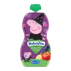 BoboVita, mus jagody i jabłka z bananem, mus, 6 m+, 100 g