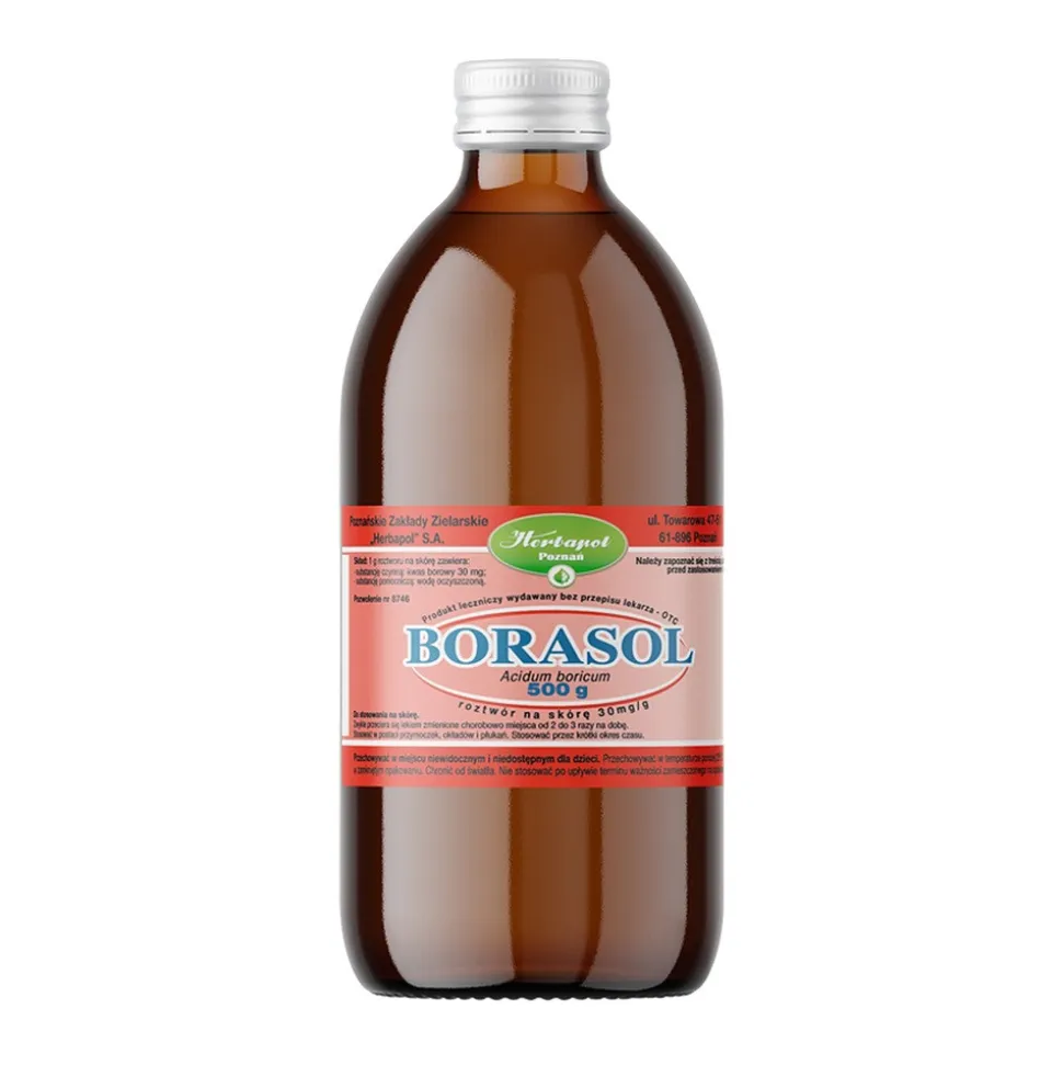 Borasol, 30 mg/g, roztwór na skórę, 500 g