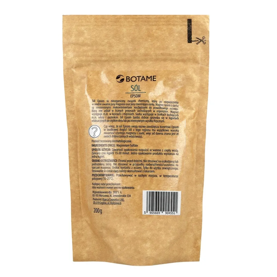 Botame, sól epsom do kąpieli, 200 g