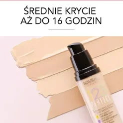 Bourjois 1, 2, 3 Perfect, podkład do twarzy o średnim kryciu, 51 Light Vanilla, 30 ml