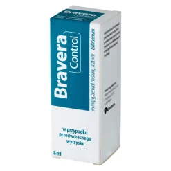 Bravera Control, 96 mg/g, aerozol na skórę opóźniający wytrysk, 8 ml