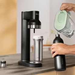 Brita, sodaTrio, butelka ze stali nierdzewnej 0,5l, czarna, 1 szt.