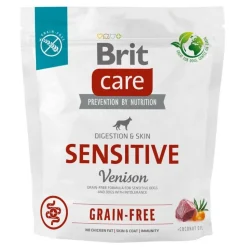 Brit Care Dog Grain-Free Sensitive, bezzbożowa karma sucha dla psów z nietolerancją pokarmową, dziczyzna i ziemniaki, 1 kg