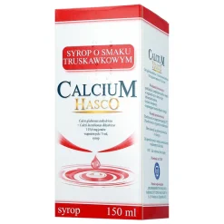 Calcium Hasco, 115,6 mg/5ml, syrop o smaku truskawkowym, 150 ml