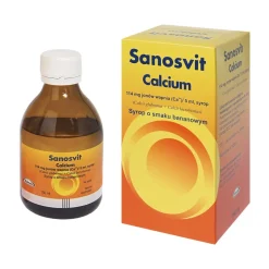 Calcium Sanosvit, syrop bananowy, 150 ml