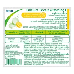 Calcium Teva z witaminą C, tabletki musujące, 14 szt.