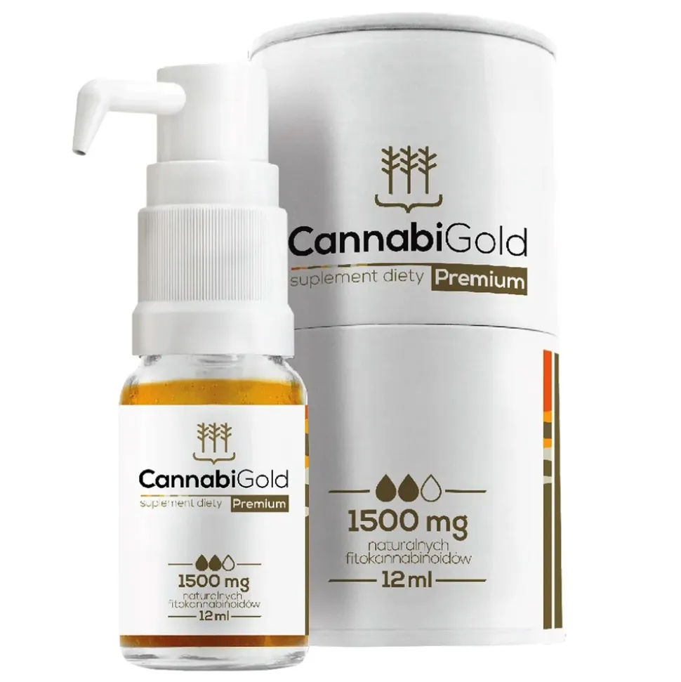 CannabiGold Premium 1500 mg, krople, 12 ml