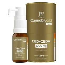CannabiGold Raw CBD + CBDA 1000, olej, 12 ml