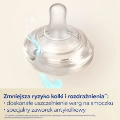 Canpol Babies, antykolkowy smoczek dwustrefowy Natural Shape, 0 m+, 2 szt.