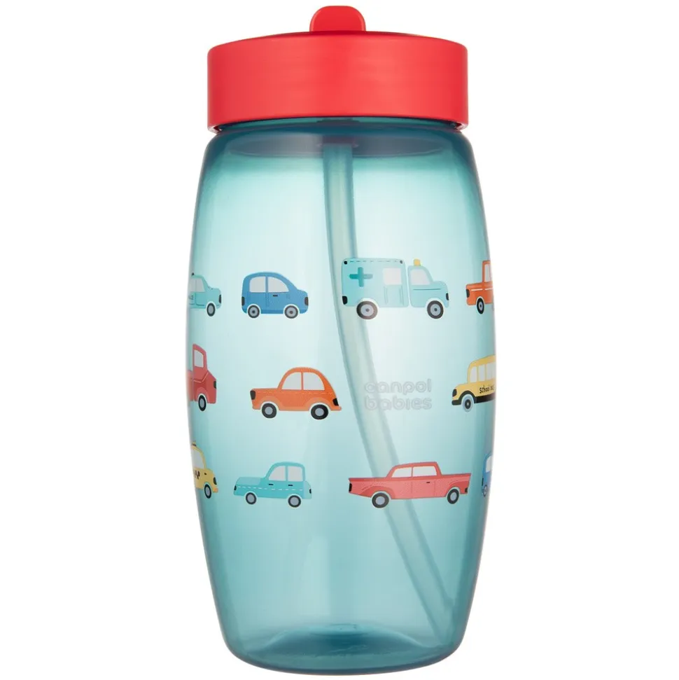 Canpol Babies, bidon ze składanym ustnikiem Samochody, 400 ml, 1 szt.