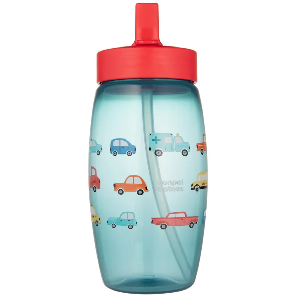 Canpol Babies, bidon ze składanym ustnikiem Samochody, 400 ml, 1 szt.