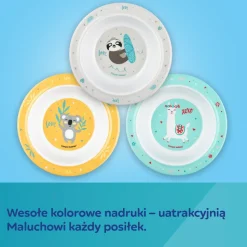 Canpol Babies Exotic Animals, miska z przyssawką z melaminy, 1 szt.